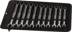 Wera - 11 Piece, 8mm to 19mm, Combination Wrench Set - Metric Measurement Standard, Chrome Vanadium Finish, Comes in Canvas Tool Holster - Apex Tool & Supply