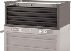 Proto - 4 Drawer Intermediate Tool Chest - 26-1/4" Wide x 18" Deep x 10" High, Steel, Red - Apex Tool & Supply