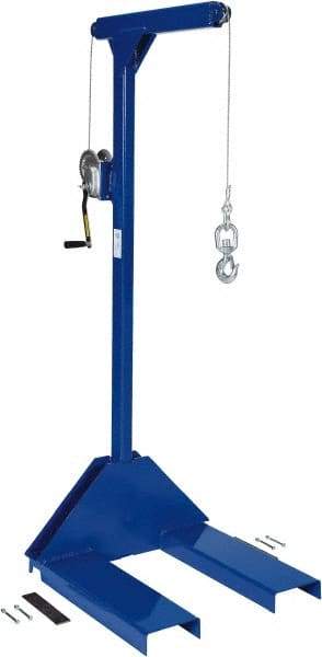 Vestil - 500 Lb Capacity, 77-1/4" Lift Pallet Truck Hoist - 1-7/8" Min Lift Height, 30" Fork Length x 7-5/8" Fork Width, 30" Overall Width - Apex Tool & Supply