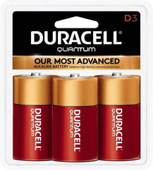 Duracell - Size D, Alkaline, 3 Pack, Standard Battery - 1.5 Volts, Button Tab Terminal, LR20, ANSI 13A Regulated - Apex Tool & Supply