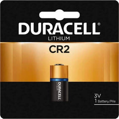 Duracell - Size CR2, Lithium, 1 Pack, Button & Coin Cell Battery - 3 Volts, Button Tab Terminal, CR17355, ANSI 5046LC Regulated - Apex Tool & Supply