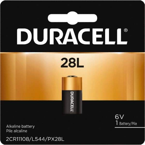 Duracell - Size 28L, Lithium, 1 Pack, Standard Battery - 6 Volts, Button Tab Terminal, 2CR11108, ANSI 1406LC Regulated - Apex Tool & Supply