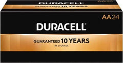 Duracell - Size AA, Alkaline, 24 Pack, Standard Battery - 1.5 Volts, Button Tab Terminal, LR6, ANSI 15A Regulated - Apex Tool & Supply