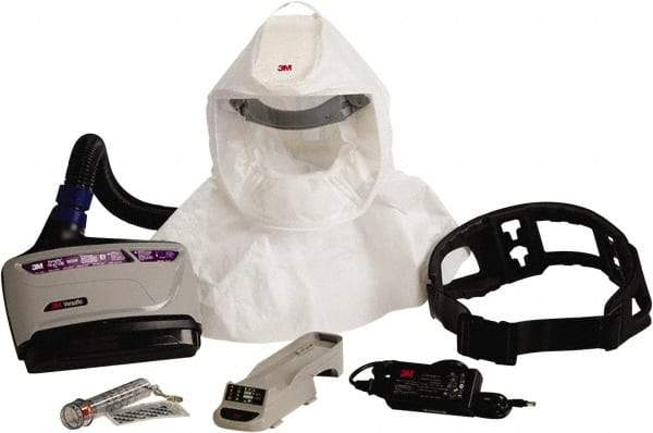 3M - Size Adjustable, Adjustable PAPR System - Headcover Headgear, Window, Auto Darkening Filter, Use for Heavy Industry & Healthcare - Apex Tool & Supply