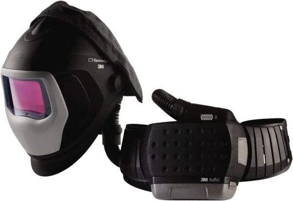 3M - Size Adjustable, Adjustable PAPR System - Hard Hat with Face Shield Headgear, Welding Window, Auto Darkening Filter, Use for Welding - Apex Tool & Supply