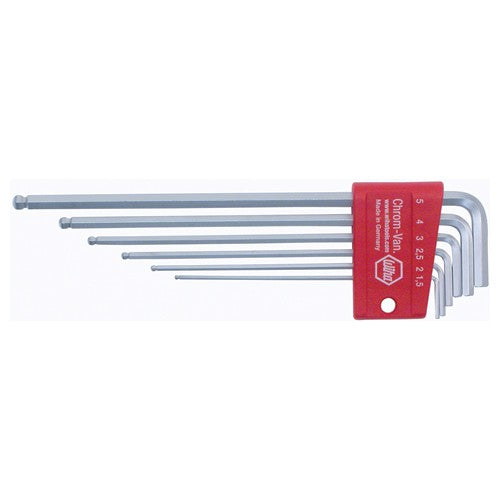 6PC SET BALL END HEX L KEY METRIC - Apex Tool & Supply
