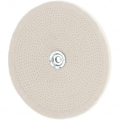 Value Collection - 10" Diam x 1/4" Thick Unmounted Buffing Wheel - 40 Ply, Polishing, 1" Arbor Hole, Hard Density - Apex Tool & Supply