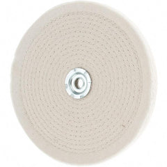 Value Collection - 8" Diam x 1/2" Thick Unmounted Buffing Wheel - 50 Ply, Polishing, 1" Arbor Hole, Hard Density - Apex Tool & Supply