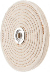 Value Collection - 6" Diam x 1/2" Thick Unmounted Buffing Wheel - 50 Ply, Polishing, 1" Arbor Hole, Hard Density - Apex Tool & Supply