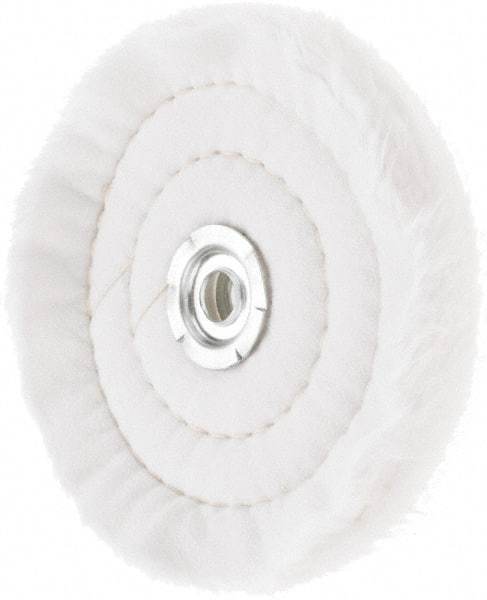 Value Collection - 6" Diam x 1/2" Thick Unmounted Buffing Wheel - 50 Ply, Polishing, 1" Arbor Hole, Soft Density - Apex Tool & Supply