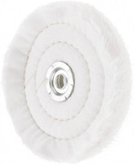 Value Collection - 6" Diam x 1/2" Thick Unmounted Buffing Wheel - 50 Ply, Polishing, 1" Arbor Hole, Soft Density - Apex Tool & Supply
