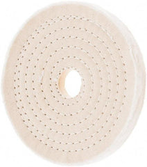Value Collection - 6" Diam x 1/2" Thick Unmounted Buffing Wheel - 50 Ply, Polishing, 1" Arbor Hole, Hard Density - Apex Tool & Supply