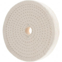 Value Collection - 8" Diam x 1" Thick Unmounted Buffing Wheel - 80 Ply, Polishing, 1" Arbor Hole, Hard Density - Apex Tool & Supply