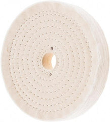 Value Collection - 7" Diam x 1" Thick Unmounted Buffing Wheel - 80 Ply, Polishing, 1" Arbor Hole, Hard Density - Apex Tool & Supply