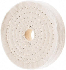 Value Collection - 6" Diam x 1" Thick Unmounted Buffing Wheel - 80 Ply, Polishing, 1" Arbor Hole, Hard Density - Apex Tool & Supply