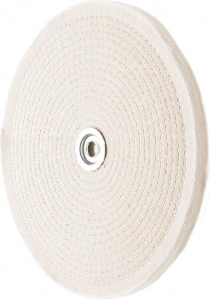 Value Collection - 10" Diam x 1/2" Thick Unmounted Buffing Wheel - 50 Ply, Polishing, 1" Arbor Hole, Hard Density - Apex Tool & Supply