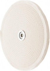 Value Collection - 10" Diam x 1/2" Thick Unmounted Buffing Wheel - 50 Ply, Polishing, 1" Arbor Hole, Hard Density - Apex Tool & Supply