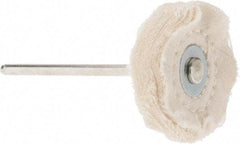 Value Collection - 1" Diam x 3/8" Thick, Hard Mounted Polishing Wheel - 0 Ply, 3/32" Shank Diam - Apex Tool & Supply