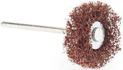 Made in USA - 7/8" Diam x 1/4" Thick, Hard Mounted Polishing Wheel - 0 Ply, Coarse Grade, 3/32" Shank Diam - Apex Tool & Supply