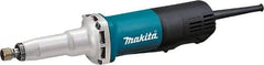 Makita - 1/4" Collet, 29,000 RPM, Inline Handle Electric Die Grinder - 120 Volts, 6.6 Amps, 8.2' Cord - Apex Tool & Supply