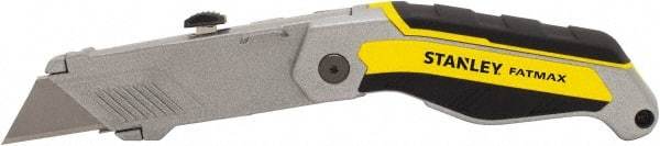 Stanley - Fixed Folding Utility Knife - 2-3/8" Blade, Bi-Material Handle Handle, 1 Blade Included - Apex Tool & Supply