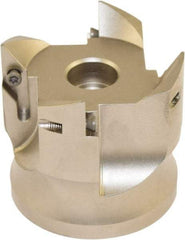 Millstar - 4 Inserts, 63mm Cut Diam, 22mm Arbor Diam, Indexable Square-Shoulder Face Mill - 0/90° Lead Angle, 60mm High, VCGT Insert Compatibility, Series ASMN - Apex Tool & Supply