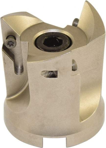 Millstar - 3 Inserts, 50mm Cut Diam, 22mm Arbor Diam, Indexable Square-Shoulder Face Mill - 93° Lead Angle, 55mm High, VCGT Insert Compatibility, Series ASMC - Apex Tool & Supply