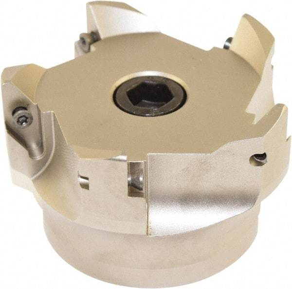 Millstar - 5 Inserts, 100mm Cut Diam, 32mm Arbor Diam, Indexable Square-Shoulder Face Mill - 0/90° Lead Angle, 65mm High, VCGT Insert Compatibility, Series ASMN - Apex Tool & Supply