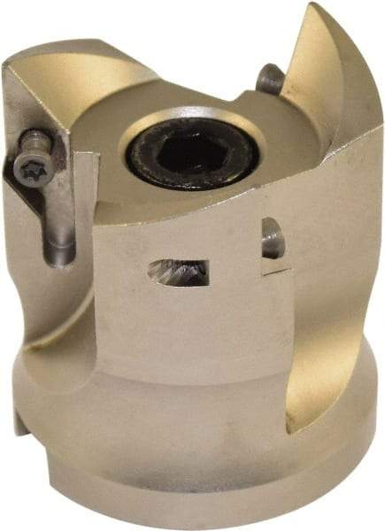Millstar - 3 Inserts, 50mm Cut Diam, 22mm Arbor Diam, Indexable Square-Shoulder Face Mill - 0/90° Lead Angle, 55mm High, VCGT Insert Compatibility, Series ASMN - Apex Tool & Supply