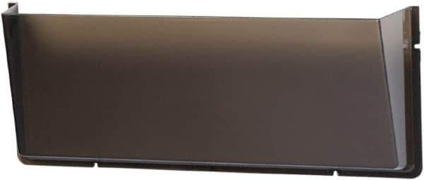 Deflect-o - 17-1/2" Wide x 6-1/2" High x 3" Deep Plastic Wall File - 1 Compartment, Smoke - Apex Tool & Supply