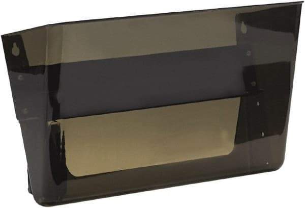 Deflect-o - 13" Wide x 7" High x 4" Deep Plastic Wall File - 1 Compartment, Smoke - Apex Tool & Supply