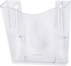Deflect-o - 10-1/4" Wide x 10" High x 4" Deep Plastic Wall File - 1 Compartment, Clear - Apex Tool & Supply