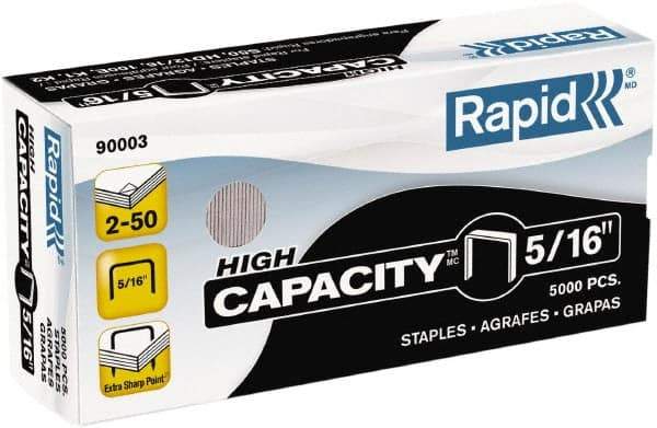 Rapid - 5/16" Leg Length, Galvanized Steel Staplers-Full Strip Desktop Staples - 50 Sheet Capacity, For Use with Rapid S50 High-Capacity SuperFlatClinch Half Strip Desktop Stapler, K1 Pliers, K2 & R90E - Apex Tool & Supply