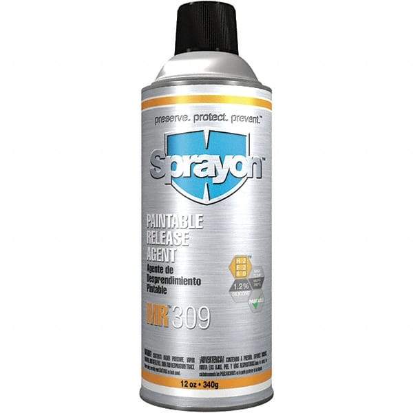 Sprayon - 12 Ounce Aerosol Can, Clear, General Purpose Mold Release - Silicone Composition - Apex Tool & Supply