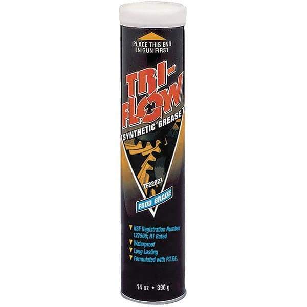 Tri-Flow - 14 oz Cartridge Synthetic High Temperature Grease - Translucent White, Food Grade & High Temperature, 400°F Max Temp, NLGIG 2, - Apex Tool & Supply
