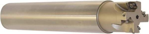 Millstar - 1-1/4" Cut Diam, 1.58" Max Depth, 1-1/4" Shank Diam, Cylindrical Shank Indexable High-Feed End Mill - Screw Holding Method, HFCI-09T3 Insert, HFSS Toolholder, Through Coolant - Apex Tool & Supply