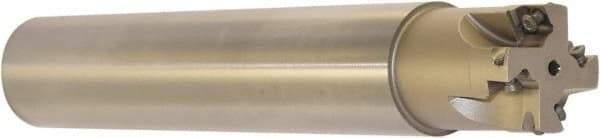 Millstar - 1-1/4" Cut Diam, 1.58" Max Depth, 1-1/4" Shank Diam, Cylindrical Shank Indexable High-Feed End Mill - Screw Holding Method, HFCI-09T3 Insert, HFSS Toolholder, Through Coolant - Apex Tool & Supply