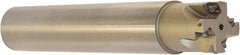 Millstar - 1-1/4" Cut Diam, 1.58" Max Depth, 1-1/4" Shank Diam, Cylindrical Shank Indexable High-Feed End Mill - Screw Holding Method, HFCI-09T3 Insert, HFSS Toolholder, Through Coolant - Apex Tool & Supply