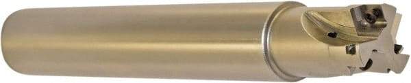 Millstar - 1" Cut Diam, 1.58" Max Depth, 1" Shank Diam, Cylindrical Shank Indexable High-Feed End Mill - Screw Holding Method, HFCI-09T3 Insert, HFSS Toolholder, Through Coolant - Apex Tool & Supply