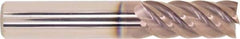 Millstar - 12mm, 5 Flute, Single End, Solid Carbide, 0.5mm Corner Radius End Mill - 76mm OAL, Right Hand Flute, 30mm LOC, Right Hand Cut - Apex Tool & Supply