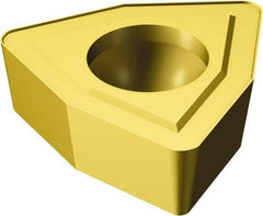 Sandvik Coromant - WCMX6 58 Grade 235 Carbide Indexable Drill Insert - TiCN/TiN Finish, Trigon, 3/8" Inscribed Circle - Apex Tool & Supply