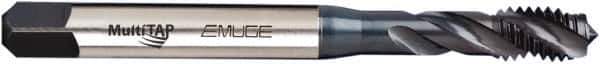 Emuge - 9/16-18 UNF 3 Flute 2B/3B Modified Bottoming Spiral Flute Tap - Vanadium High Speed Steel, Oxide Finish, 4.331" OAL, Right Hand Flute, Right Hand Thread - Apex Tool & Supply