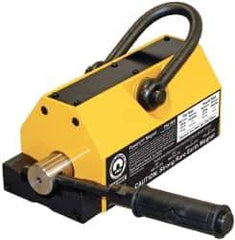 Mag-Mate - 1,600 Lb Load Capacity, Magnetic Lifter - 8-7/8" High x 4-7/8" Wide, 4" Head/Holder Diam, 2 Poles, For Use with Flat & Round Ferrous Metal - Apex Tool & Supply