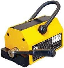 Mag-Mate - 2,500 Lb Load Capacity, Magnetic Lifter - 8-7/8" High x 7-1/8" Wide, 5" Head/Holder Diam, 2 Poles, For Use with Flat & Round Ferrous Metal - Apex Tool & Supply