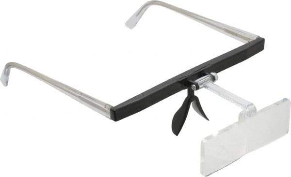 Made in USA - 2.25x Magnification, Ophthalmic Polymer, Rectangular Magnifier - 2 Inch Long x 1 Inch Wide Lens, Eyeglass Frame Mount, 8 Inch Focal Distance, 2 Inch Long - Apex Tool & Supply