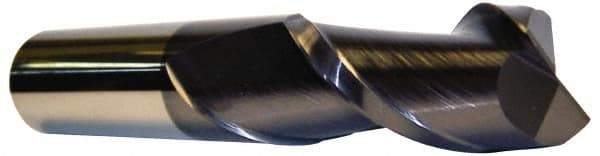 Accupro - 1", 1-3/4" LOC, 1" Shank Diam, 4" OAL, 2 Flute, Solid Carbide Square End Mill - Single End, AlTiN Finish, Spiral Flute, 40° Helix, Centercutting, Right Hand Cut, Right Hand Flute - Apex Tool & Supply