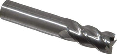 Accupro - 5/8", 1-1/4" LOC, 5/8" Shank Diam, 3-1/2" OAL, 4 Flute, Solid Carbide Square End Mill - Single End, Uncoated, Spiral Flute, 40° Helix, Centercutting, Right Hand Cut, Right Hand Flute - Apex Tool & Supply