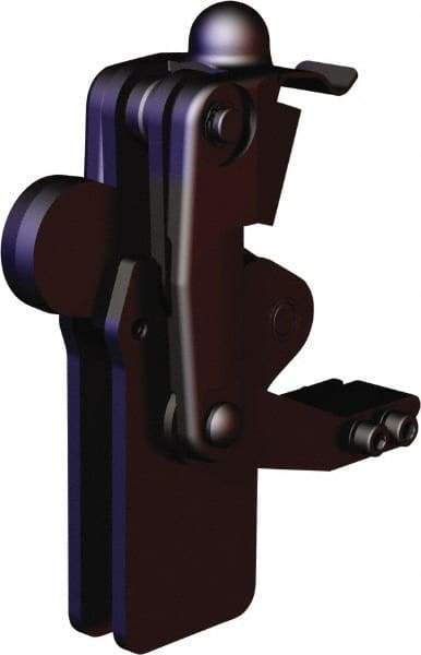De-Sta-Co - 2,473 Lb Holding Capacity, Vertical Handle, Manual Hold Down Toggle Clamp - 200° Bar Opening, Weldable Base, Oxide Finish, Forged Alloy Steel - Apex Tool & Supply