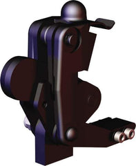 De-Sta-Co - 2,473 Lb Holding Capacity, Vertical Handle, Manual Hold Down Toggle Clamp - 200° Bar Opening, Weldable Base, Oxide Finish, Forged Alloy Steel - Apex Tool & Supply