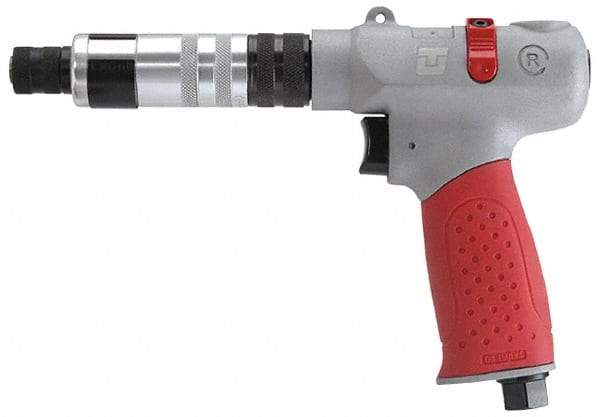 Universal Tool - 1/4" Bit Holder, 1,100 RPM, Pistol Grip Handle Air Screwdriver - 5 to 45 In/Lb Torque, 4 CFM - Apex Tool & Supply